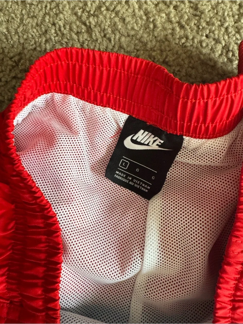 Nike Red White and Blue Swim Trunks